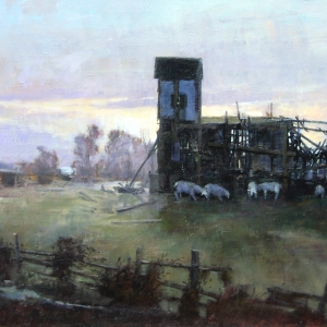 bruce-north_oil-on-canvas_sheep-shed-study