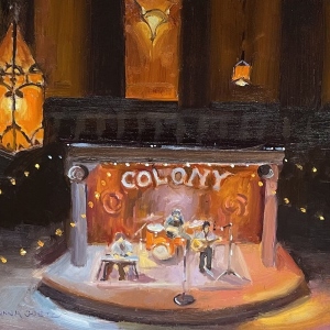 70.-Concert-at-the-Colony-2022-Oil-on-Panel-8-x-10-Signed-Lower-Left