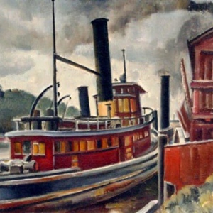 1_charles-rosen_tugboat-at-rondout_oil-on-canvas_c-1935_sold-for-3910-00