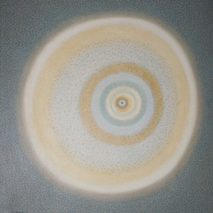 elaine-wesley_oil-on-canvas_concentric-in-yellow_c-1980