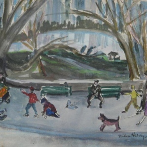 Wilna_Hervey_CentralPark_5x6_Gouache_GELHER013