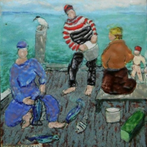 Wilna_Hervey_FishingWharf_6x6_Enamel_GELHER002